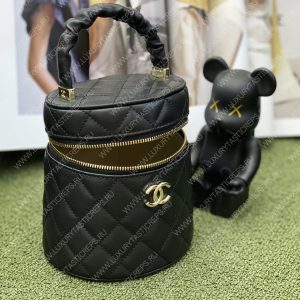 CHANEL VANITY CASE BLACK AS3707 - Image 7