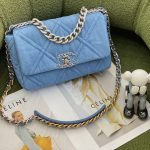 CHANEL 19 DENIM HAND BAG BLUE AS1161