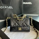 CHANEL PEARL CRUSH MINI FLAP BAG BLACK AS1160