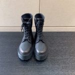 CELINE BULKY LACE-UP BOOT WITH TRIOMPHE BLACK 354657005C