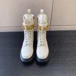 FENDI LEATHER BIKER BOOTS WHITE 8T8355