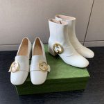 GUCCI BLONDIE ANKLE BOOT WHITE ‎700016