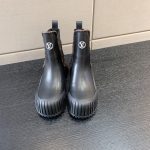 LOUIS VUITTON RUBY FLAT ANKLE BOOTS NOIR 1AB0FS