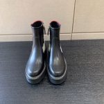 LOUIS VUITTON BEAUBOURG ANKLE BOOTS BLACK AND RED 1A9OBP