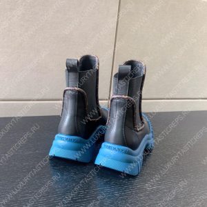 LOUIS VUITTON RUBY FLAT ANKLE BOOTS NOIR AND BLUE 1AB0FS - Image 3