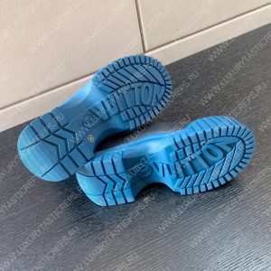 LOUIS VUITTON RUBY FLAT ANKLE BOOTS NOIR AND BLUE 1AB0FS - Image 4