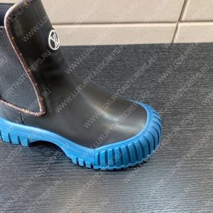 LOUIS VUITTON RUBY FLAT ANKLE BOOTS NOIR AND BLUE 1AB0FS - Image 6