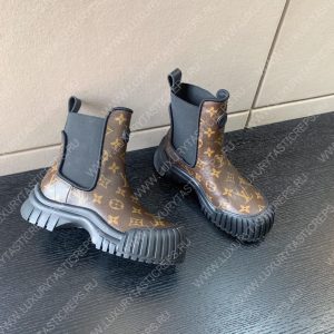 LOUIS VUITTON RUBY FLAT ANKLE BOOT COCAO BROWN 1AAZ9P - Image 3