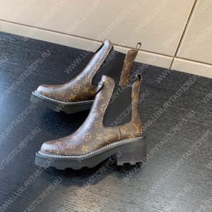 LOUIS VUITTON LV BEAUBOURG ANKLE BOOT CACAO 1A8QCM - Image 5