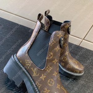 LOUIS VUITTON LV BEAUBOURG ANKLE BOOT CACAO 1A8QCM - Image 8