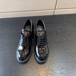 PRADA HEELED LACE UP BOOTS BLACK 1E976M