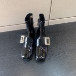 ROGER VIVIER VIV STRASS BUCKLE ANKE BOOT BLACK RVW59829
