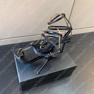 YVES SAINT LAURENT NUIT SANDALS BLACK 696983 - Image 4