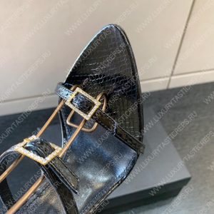 YVES SAINT LAURENT NUIT SANDALS BLACK 696983 - Image 6