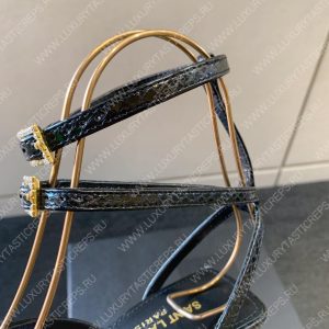 YVES SAINT LAURENT NUIT SANDALS BLACK 696983 - Image 8