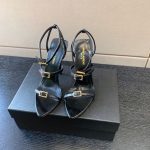 YVES SAINT LAURENT WATER SNAKE SANDALS BLACK 75I0H0015