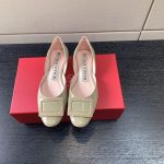 ROGER VIVIER BUCKLE BALLERINAS TAN RVW6683