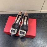 ROGER VIVIER BUCKLE BALLERINAS BLACK RVW6683