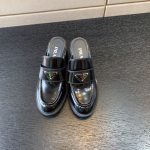 PRADA BRUSHED MULES BLACK 1D918M