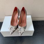 AMINA MUADDI BEGUM PATENT LEATHER PUMPS ANTIQUE METALLIC AM8001