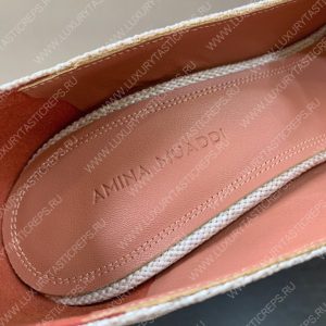 AMINA MUADDI BEGUM FABRIC PUMPS WHITE AM8001 - Image 9