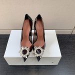 AMINA MUADDI BEGUM GLASS PUMP BLACK AM8002