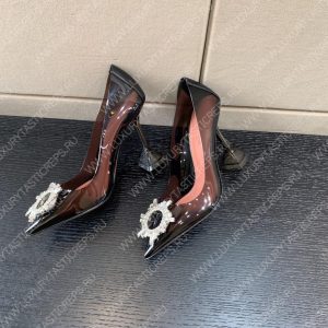 AMINA MUADDI BEGUM GLASS PUMP BLACK AM8002 - Image 5