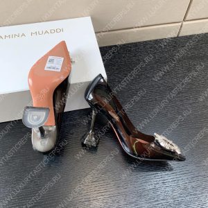 AMINA MUADDI BEGUM GLASS PUMP BLACK AM8002 - Image 6