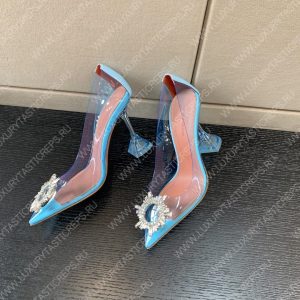 AMINA MUADDI BEGUM GLASS PUMP SKY BLUE AM8002 - Image 7