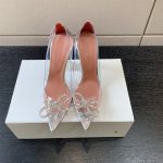 AMINA MUADDI ROSIE GLASS PUMP SILVER AM8003
