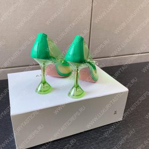 AMINA MUADDI ROSIE GLASS PUMP GREEN AM8003 - Image 3