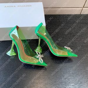 AMINA MUADDI ROSIE GLASS PUMP GREEN AM8003 - Image 4