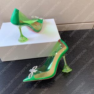 AMINA MUADDI ROSIE GLASS PUMP GREEN AM8003 - Image 5