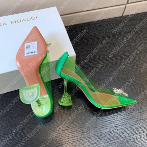 AMINA MUADDI ROSIE GLASS PUMP GREEN AM8003 - Image 6