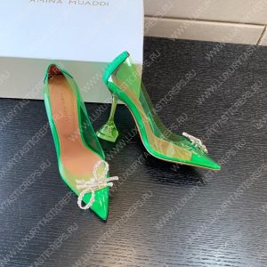 AMINA MUADDI ROSIE GLASS PUMP GREEN AM8003 - Image 7