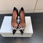 AMINA MUADDI ROSIE GLASS PUMP BLACK AM8003