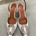 AMINA MUADDI CAMELIA 60 LEATHER SLINGBACK HEELS AM9003