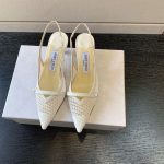 JIMMY CHOO SLINGBACK PUMPS WHITE/LATTE AMITA45NHD