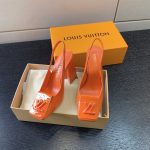 LOUIS VITTON MADELEINE SLINGBACK PUMPS LEATHER ORANGE 1A65OG