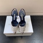 MANOLO BLAHNIK PRIETASLI SLINGBACK PUMPS GRAY 419-0473-0005