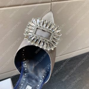 MANOLO BLAHNIK PRIETASLI SLINGBACK PUMPS GRAY 419-0473-0005 - Image 6