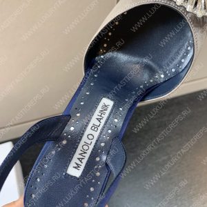 MANOLO BLAHNIK PRIETASLI SLINGBACK PUMPS GRAY 419-0473-0005 - Image 7