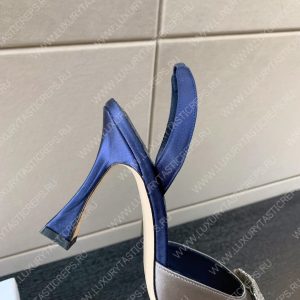 MANOLO BLAHNIK PRIETASLI SLINGBACK PUMPS GRAY 419-0473-0005 - Image 8