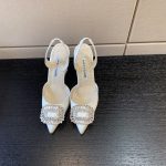 MANOLO BLAHNIK PRIETASLI SLINGBACK PUMPS WHITE 419-0473-0005