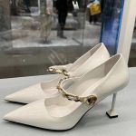 MIU MIU PATENT LEATHER PUMPS WHITE 5I814D