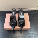 MIU MIU SLINGBACK BOW PUMPS BLACK 5I811D