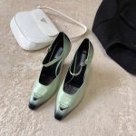 PRADA BRUSHED PUMPS LEATHER ACQUA 1I982M