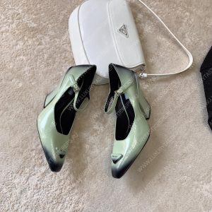 PRADA BRUSHED PUMPS LEATHER ACQUA 1I982M - Image 5