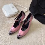 PRADA BRUSHED PUMPS LEATHER ALABASTER PINK 1I982M