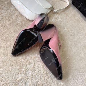 PRADA BRUSHED PUMPS LEATHER ALABASTER PINK 1I982M - Image 4